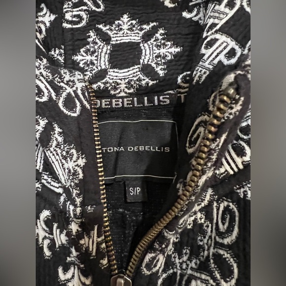 Black Jacquard Devon Hoodie Tonia Debellis - Picture 3 of 5